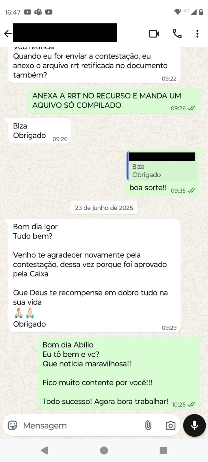 Depoimento de cliente
