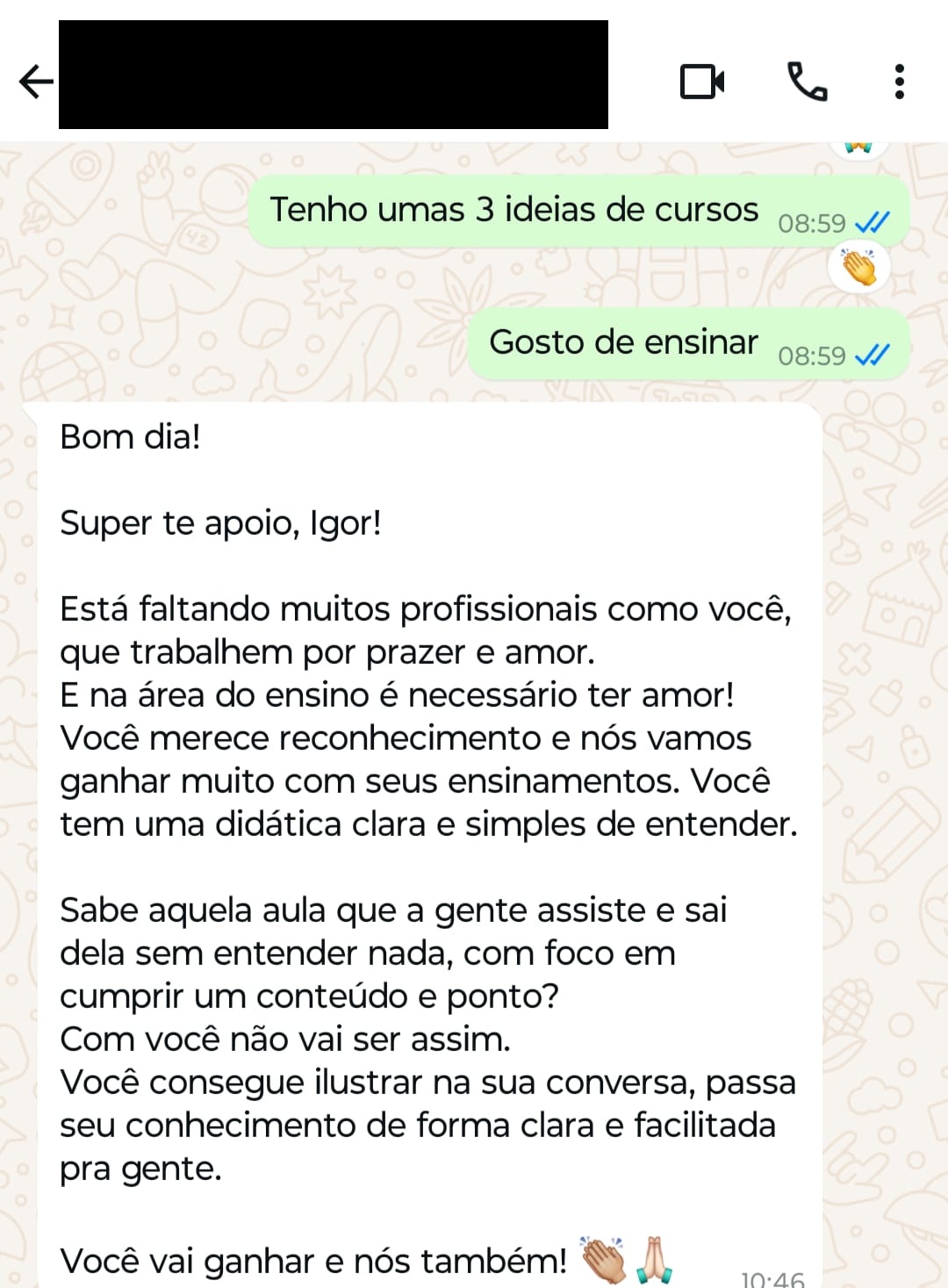 Depoimento de cliente