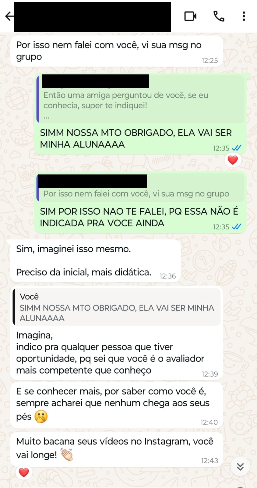 Depoimento de cliente